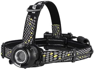 GENTOS HEAD WARSシリーズ LEDヘッドライト 高輝度白色LED IP64 最大520lm 専用充電池(別売)/単3形アルカリ電池3個(テスト用付属)兼用 HW-G433HD