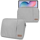 NAmobile Tablet Tasche kompatibel mit Samsung Galaxy Tab S9 S8 S7 Plus/FE 5G 12,4 Zoll Hülle Tasche in Schwarz oder Grau Laptop Schutzhülle Hülle Cover Etui, Farbe:Grau