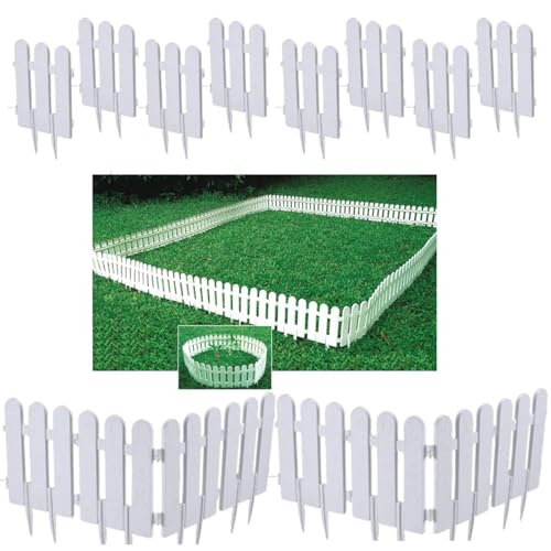 Garden Guard | 7ft Length | Durable Garden Partition Boundary Fence | 30cm Tall Picket Fence + 16cm Spikes | White PVC Material | Plant Protection & Outdoor Decoration (4 Piece*2 Set = 8 Piece) Garden Guard | 7ft Length | Durable Garden Partition Boundary Fence | 30cm Tall Picket Fence + 16cm Spikes | White PVC Material | Plant Protection & Outdoor Decoration (4 Piece*2 Set = 8 Piece)
