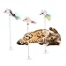 SUPVOX 5pcs Cat Teaser Wands Bell Interactive Toys for Indoor Cats Colorful Plush Spring Mice Engaging Play for Exercise and Relief