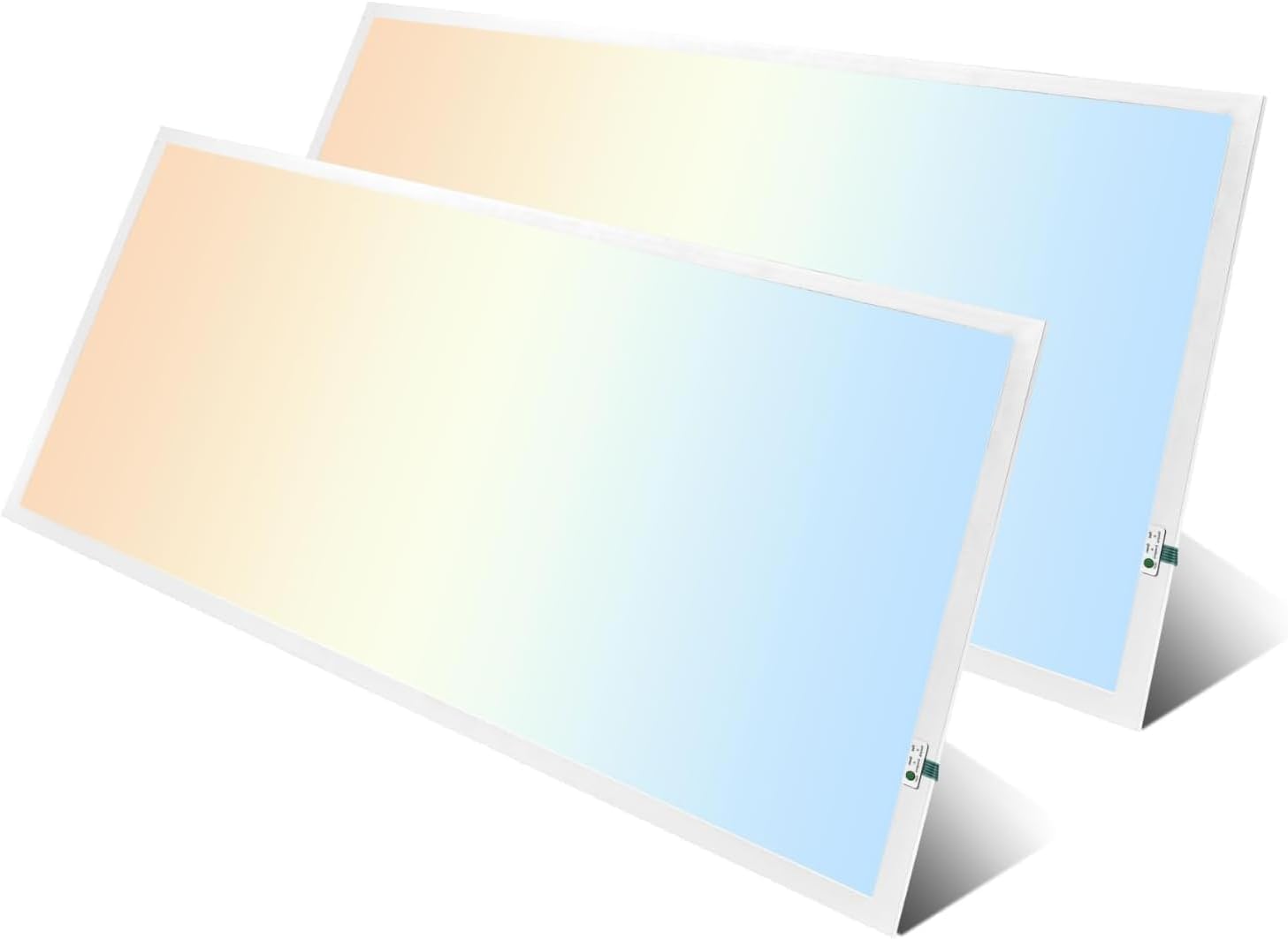 2 Pack 2x4FT LED Flat Panel Light with Emergency Battery Backup, Up to 90 Mins of Power Support 10W, 0-10V Dimmable, 3K/4K/5K Selectable 50W, 6500 Lumens, Backlit Drop Ceiling Panel,100-277V UL Listed