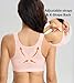 Lemorosy Women's Full Coverage Front Closure Posture Back Unpadded Wirefree Everyday Bra -Comfort and Double Support (36C, Pure Pink)