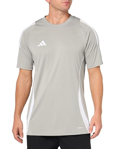 Adidas Mens Tiro 24 Jersey, Team Mid Grey/White, Large