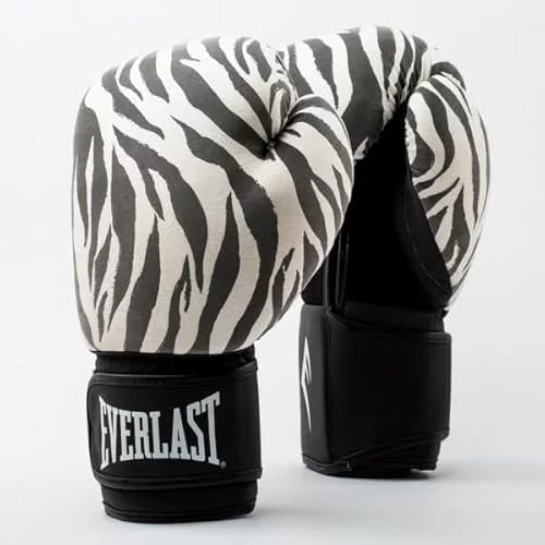 Everlast Spark Unisex Adult Boxing Gloves Zebra Pattern Black and White 12OZ