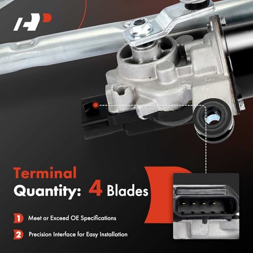 Image of A-Premium Front Windshield Wiper Motor and Linkage Assembly Compatible with Cadillac Vehicles - SRX 2010-2016, Sport Utility