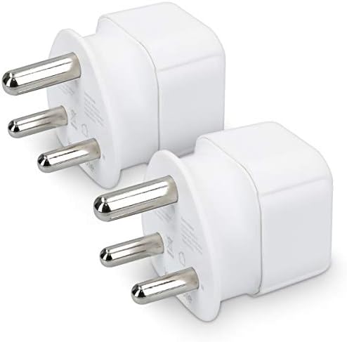 kwmobile 2 x adapter podróżny Afryka Południowa Typ M - adapter podróżny wtyczka podróżna Schuko EU do gniazdka typu M np. w Afryce Południowej - adapter prądu urlop biały