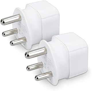 kwmobile 2 x adapter podróżny Afryka Południowa Typ M - adapter podróżny wtyczka podróżna Schuko EU do gniazdka typu M np. w Afryce Południowej - adapter prądu urlop biały