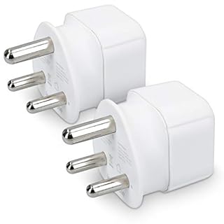 kwmobile 2X Reiseadapter S&uuml;dafrika Typ-M - Reise Adapter Reisestecker Schuko EU zu Typ M Steckdose in z. B. S&uuml;dafrika - Stromadapter Urlaub Wei&szlig;