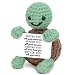 4THFARMES Mini Funny Turtle Graduation Gifts for Her Him College High Middle Elementary School Preschool Kindergarten Graduation Gifts, 2026 Graduates Handmade Emotional Positive Crochet Turtle