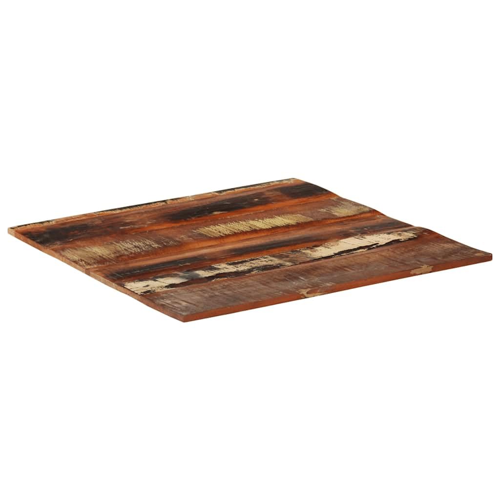 Tavolo in legno vecchio, 80 x 80 cm, massiccio, 15 – 16 mm, quadrato, look rustico, in legno riciclato, per il gioco, la scrivania, il salotto, la casa, l'ufficio, la cucina, il soggiorno