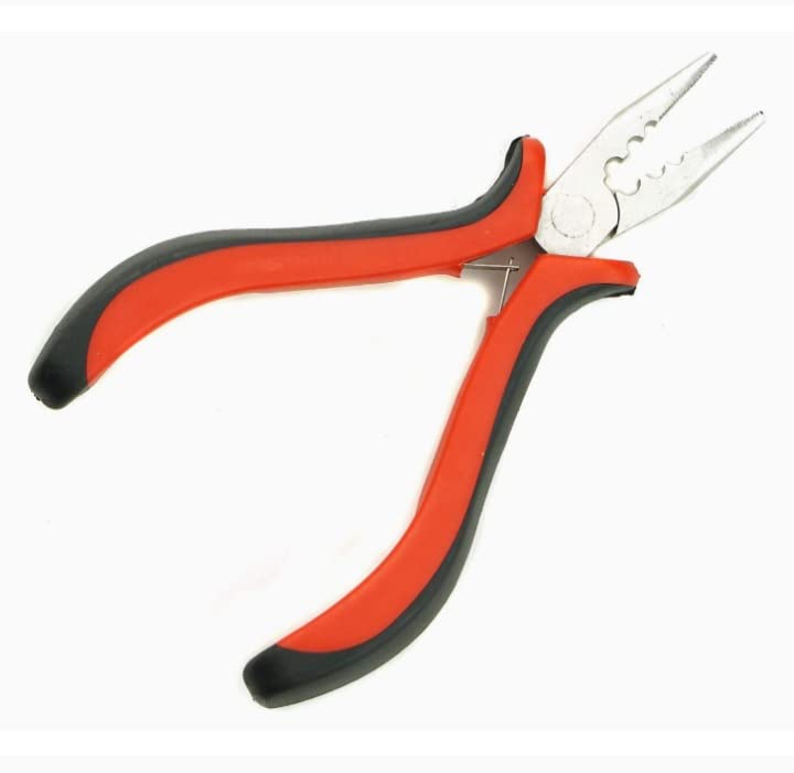 GROWTH 1pcs Feather And Hair Extension Tri Opener Pliers Clamp And Removal Tool Red Handle