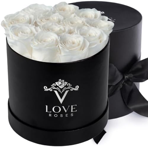 Amazon.com: VLove® Forever Roses in a Box | Real Roses Forever Flowers ...