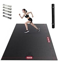 HAPBEAR エクササイズマット ブラック, 213x152x0.8cm Amazon | HAPBEAR エクササイズマット 8mm 厚手 大判 ヨガマット 高