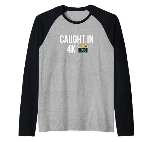 Caught in 4k Raglan Baseball Tee