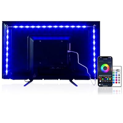 PANGTON VILLA Led Strip Lights 8.2ft for 40-60in TV, USB LED TV Backlight Kit with Remote - 16 Color 5050 LEDs Bias Lighting for HDTV