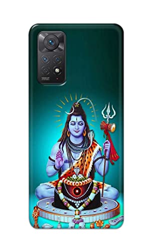Image of Printed Hard Back Cover Case for Mi Redmi Note 11 Pro 4G | 5G Back Cover (Lord Shiva) -1803
