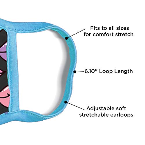 ABG Accessories girls3-pack Kid Fashionable Germ Protection Masks, Reusable Fabric Face Mask Age 4-14 Face Masks - Multi - girls 4-14