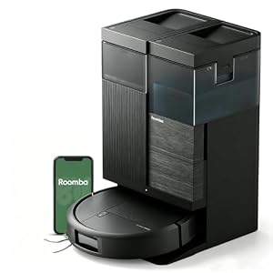 iRobot Roomba Plus 576 Combo Robot+AutoWash- 25KPa -Base Multifonction - Lavage à 75°C - séchage des lingettes à 45°C - LiDAR Clearview+Caméra - 3 mois d'autovidage - Accessoires supplémentaires- Noir