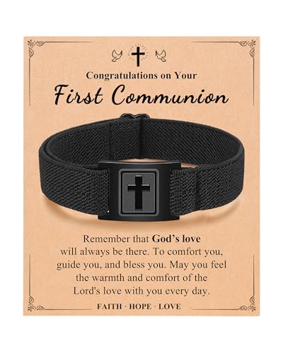Pulsera de cruz para lucir en la comunión y el colegio