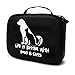 Produktbild Life is Better with Dogs and Cats Fashion Travel Makeup Train Case Portable Cosmetic Bag Gift for Cosmetics Make Up Tools Toiletry Jewelry