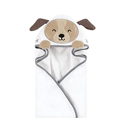 Image of Hudson Baby Unisex Baby Cotton Animal Face Hooded Towel, Astronaut Dog, One Size