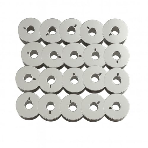 AMORNPHAN 20PCS Metal L Bobbins Compatible with Sewing Machine Brother PR600 PR620 PR650 PR-1000 PQ1500 BERNINA 1000 1001 Juki TL2010Q TL2000Qi TL 98E TL98Q TL98QE