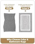 Color&Geometry 16"x24" Small Bath Mats for Bathroom Simple and Stylish, Gray Bathroom Rugs, Non Slip, Absorbent, Soft, Washable, Microfiber Bathmat Shower Mat Outside Shower