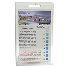 Industrial Test Systems WaterWorks 481130 Chlorine Sanitizer Check, 47 Seconds Test Time, 0-80ppm Range Pack of 30