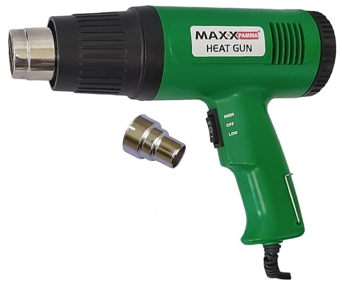 SUPREME 2000W MAXX PAMMA Heat Gun with Dual Temperature setting and 1 Nozzle Attachments, Hot Air Gun Heating helps in Shrink Wrapping, Paint Removal, Wire Shrinking, Crafting