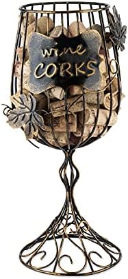 True Suporte de rolha de taça de vinho, armazenamento e decoração decorativos, conjunto de 1, acabamento em bronze rústico