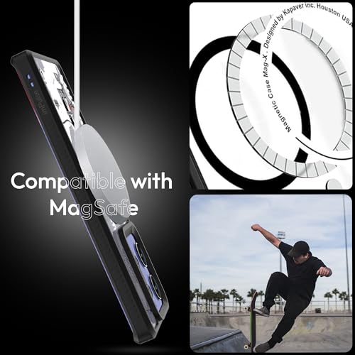 Image of KAPAVER GPS Edition Back Cover Case Compatible with MagSafe, Magnetic Case for Motorola Edge 50 Pro (Mumbai-Black) (Polycarbonate + TPU)