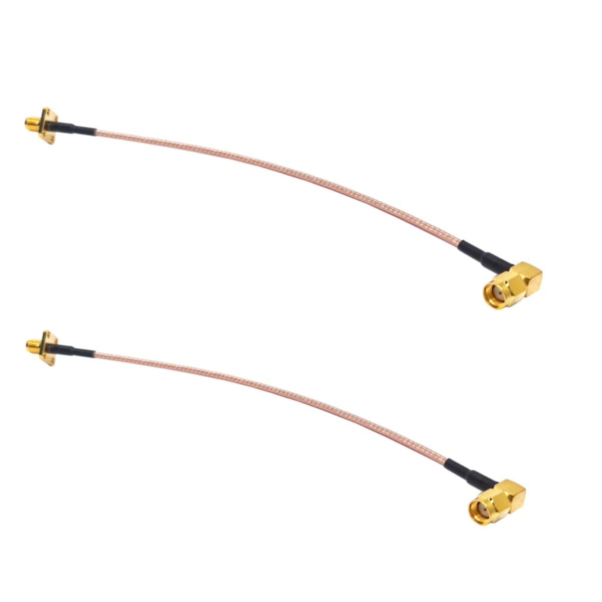 2 cables de extensión coaxial RG316 para redes inalámbricas y videovigilancia (2 pies)