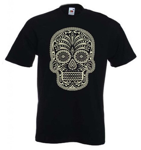 Tribal T-Shirts Sugar Skull męska koszulka (4 kolory do wyboru)