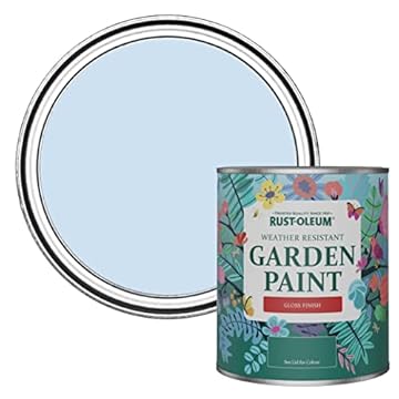 Rust-Oleum Blue Mould-Resistant Garden Paint In Gloss Finish - Powder Blue 750ml