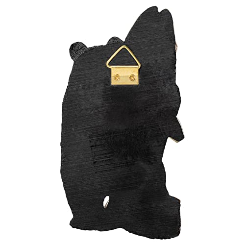 Slifka Sales Co. X2670 Chubby Black Bear Holding Fish 6.25 X 3 Resin Indoor Or Outdoor Hanging Wall Thermometer thumb #3