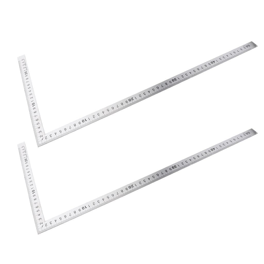 bnf® 2 Pieces L-Square Stainless Steel Measure Ruler Engineer Carpenter Woodwork|Home & Garden | Tools | Measuring & Layout Tools