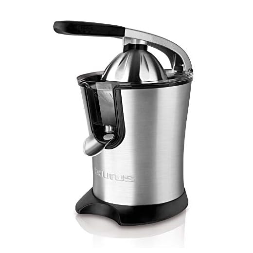 Taurus Citrus 160 Legend Exprimidor de Palanca, 160 W, Acero Inoxidable, Gris y Negro