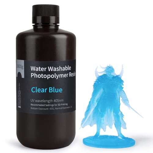 ELEGOO �����`3D�v�����^�[�p ���􂢎��� UV���W�� ����k �����x 405nm 1000g ���d���\���� LCD 3D�v�����^�[�����i���邢�u���[�j