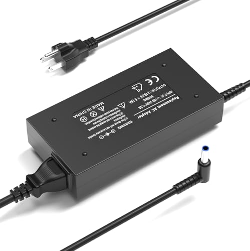 Image of 120W Charger Compatible with HP 710415-001 L41856-001 G5 5TW10UT 5TW10AA 5TW10UT#ABA Universal Dock G2 5TW13AA Envy 15 17 Series Omen 15-5000 5100 5200 USB-C Power Supply Adapter Cord