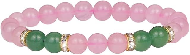 Natural Rose Quartz Bracelet, Healing Crystal Gemstone Bracelet, Bracelet Beads for Women