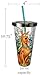 Spoontiques - Glitter Filled Acrylic Tumbler - Glitter Cup with Straw - 20 oz - Stainless Steel Locking Lid with Straw - Double Wall Insulated - BPA Free - Scooby Doo