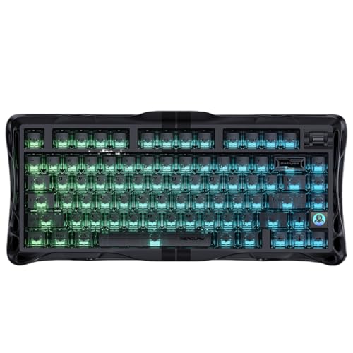 Gravastar V75 �L�����J�j�J���L�[�{�[�h���C�X�C�b�` 8KHz RT0.005mm �A���~ RGB ���C�g�K�X�P�b�g�Q�[�~���O�L�[�{�[�h PC �ƌ݊���(V75 Endless Black)