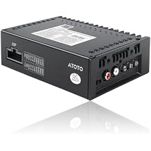 ATOTOZONE CA-AEC122DL Compact Car Amplifier with 6.5ft/2m Power Cable, Class D, TI TPA3221, 4-Channel, RMS 4x60W, Customizable EQ, Compatible with Select ATOTOZONE Car Stereos