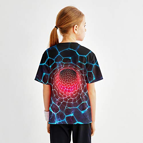 Image of Hgvoetty Boys Girls Graphic T-Shirts Kid 3D Casual Tops Tees for 6-16 Years | Youth Novelty Shirts, Bright Eye-Catching Design, Lightweight and Soft Material, Suit for Daily Sport, Party and School Wear