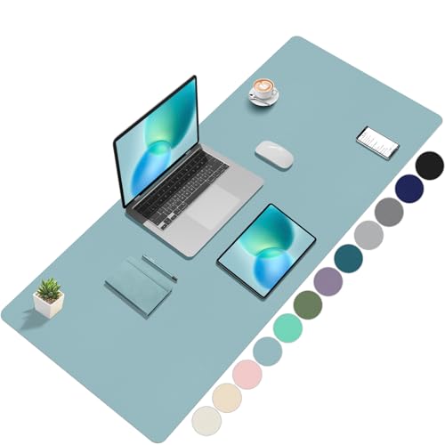 Sous-main bleu clair 120 x 60 cm de qualité supérieure pour une finition de bureau soignée