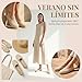 Imagen de GLAMORA Bailarinas Mujer Esparto Zapatos Planos de Punto Transpirable Manoletinas Mujer Suela Goma con Borde Estilo Alpargata Merceditas Cómodas Ligeras Calzado Verano Mujer Slip On beige-40