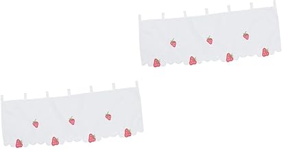 Garneck 2 Peças De Tela De Cortina Curta De Frutas Tela De Janela Prática Cortina Curta Meia Janela Cortinas De Painel Cortinas Transparentes Persianas Cortinas Transparentes Portas E