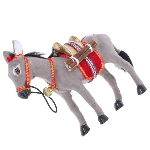 Figurine d'âne plastique solide TOYANDONA grand modèle animal éducatif
