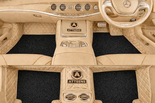 Image of SARCHI Premium 7D Car Floor Mats ? Faux Leather Luxury Custom Fit Car Foot Mats with Grass Layer, Waterproof & Washable, Non-Slip Floor Tray Protection, Maruti Suzuki S-Cross Model (2012-2018)