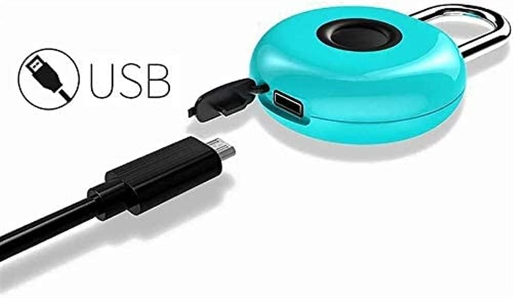 Fingerprint Padlock, Biometric Padlock, Locker Lock, Waterproof Portable Smart Padlock with USB Charging, Suitable for Locker, Luggage, Gym (Color : Yellow)